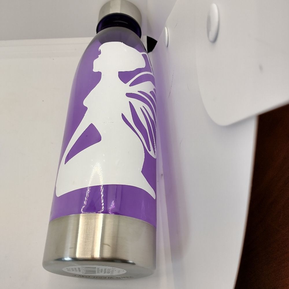 Handmade 22 oz Fairy Travel Water Bottle Tumbler Steel Lid Bottom Gift